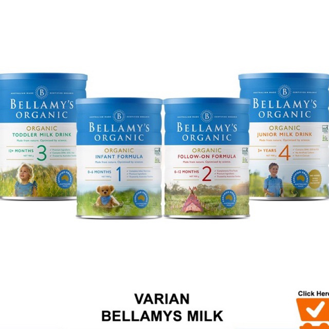 Bellamys susu formula organik step 1-4