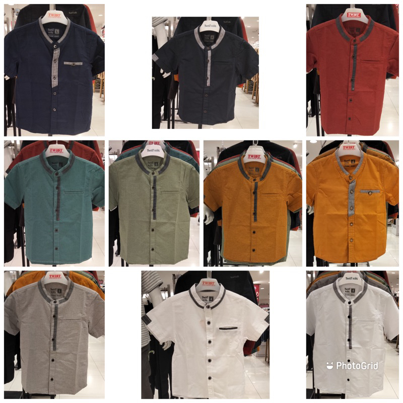 kemeja koko kera shanghai anak laki laki lengan pendek by twist kids