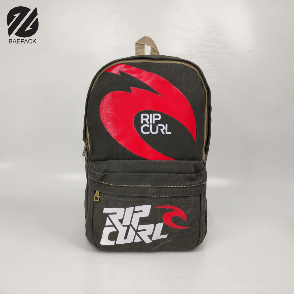 Tas Ransel Pria Dewasa Premium Rip Curl Hitam Original Baepack / Tas Backpack Cowok / Tas Punggung / Tas Sekolah / Tas Kanvasa