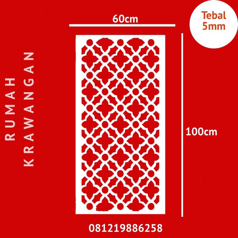 Krawangan pvc board / foam board uk 60x100cm tebal 5mm
