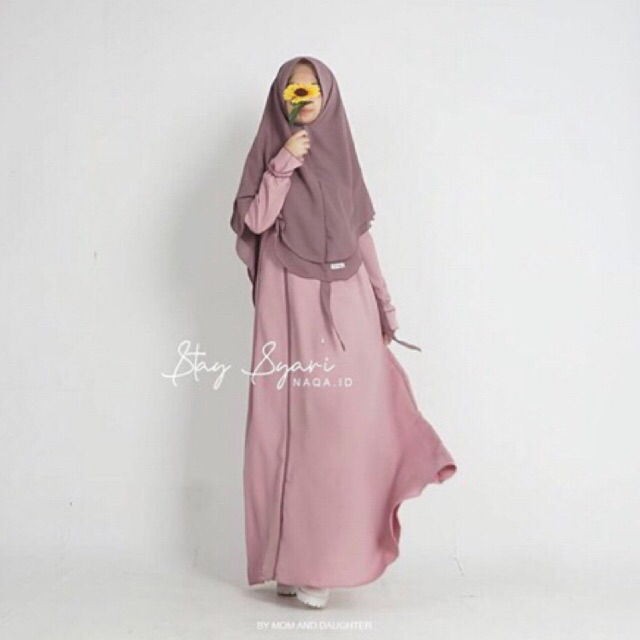 preloved gamis set khimar by naqa.id