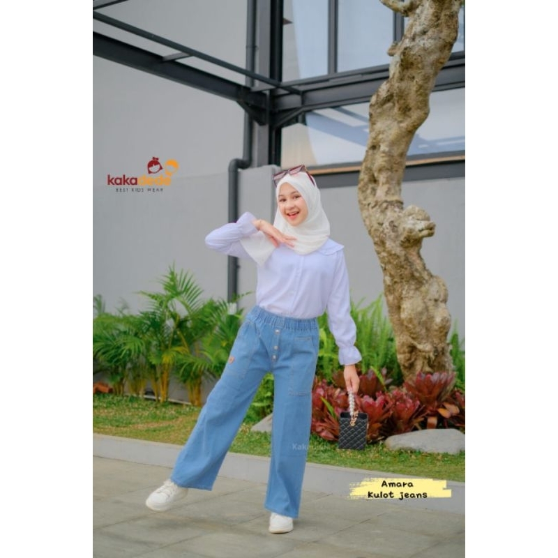 Ready siap kirim ‼️Celana Jeans Kulot Amara by Kakadede