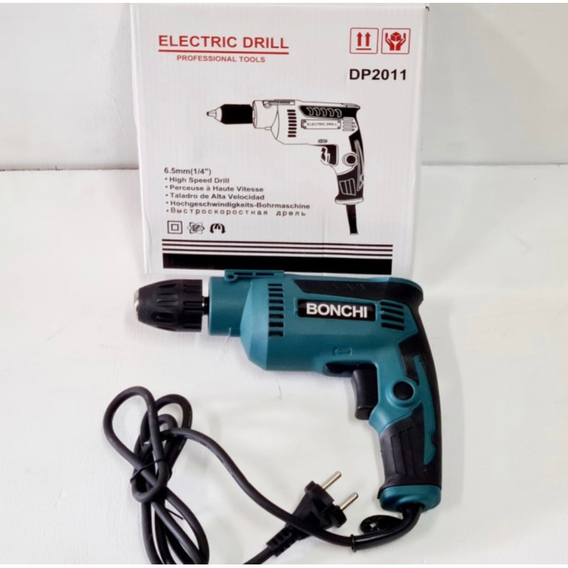 Electric Drill DP2011 BONCHI | Mesin Bor Listrik 6mm bolak balik