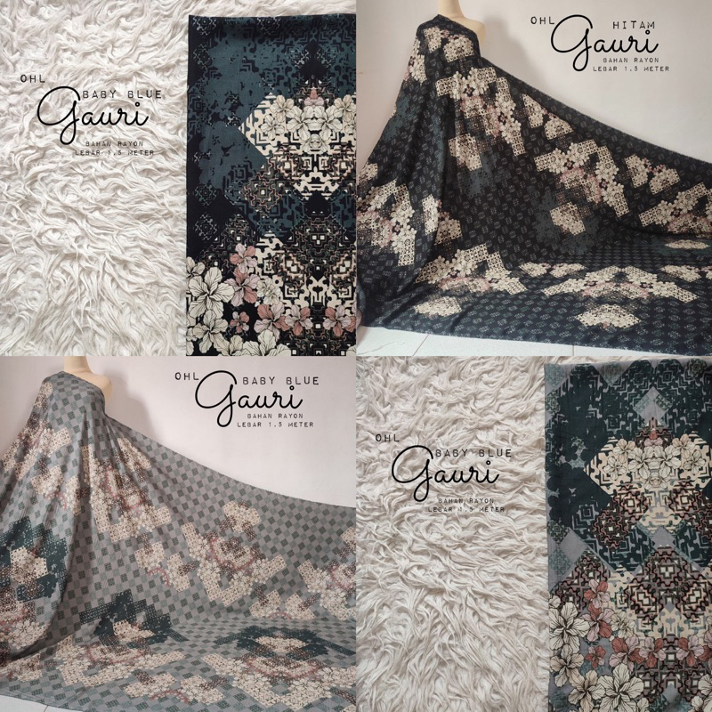 Kain Ori HL Bahan Rayon Motif Gauri