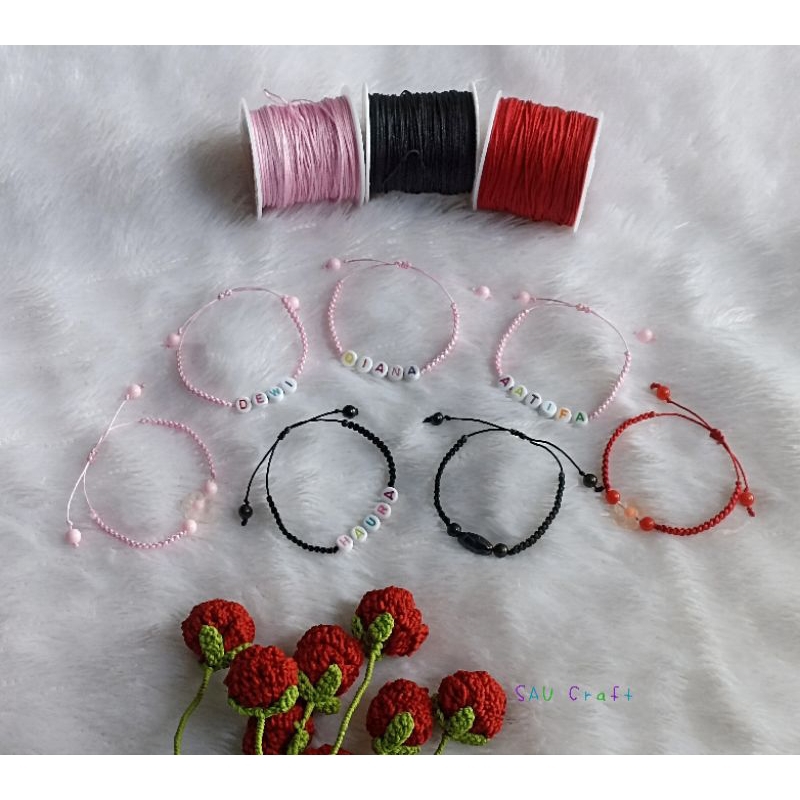 Gelang nama | Gelang tali | Gelang serut | Gelang anak | Gelang makrame |