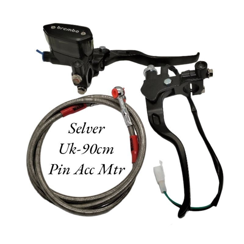 Paket Master Rem Bremb0 Model Oval+Kabel Rem Uk-90cm Depan  Motor Mx King Jupiter MX Old  RX King Supra X 125 Vixion Old New Shogun Tiger Mega Pro Scorpio Dill Untuk Motor Kopling