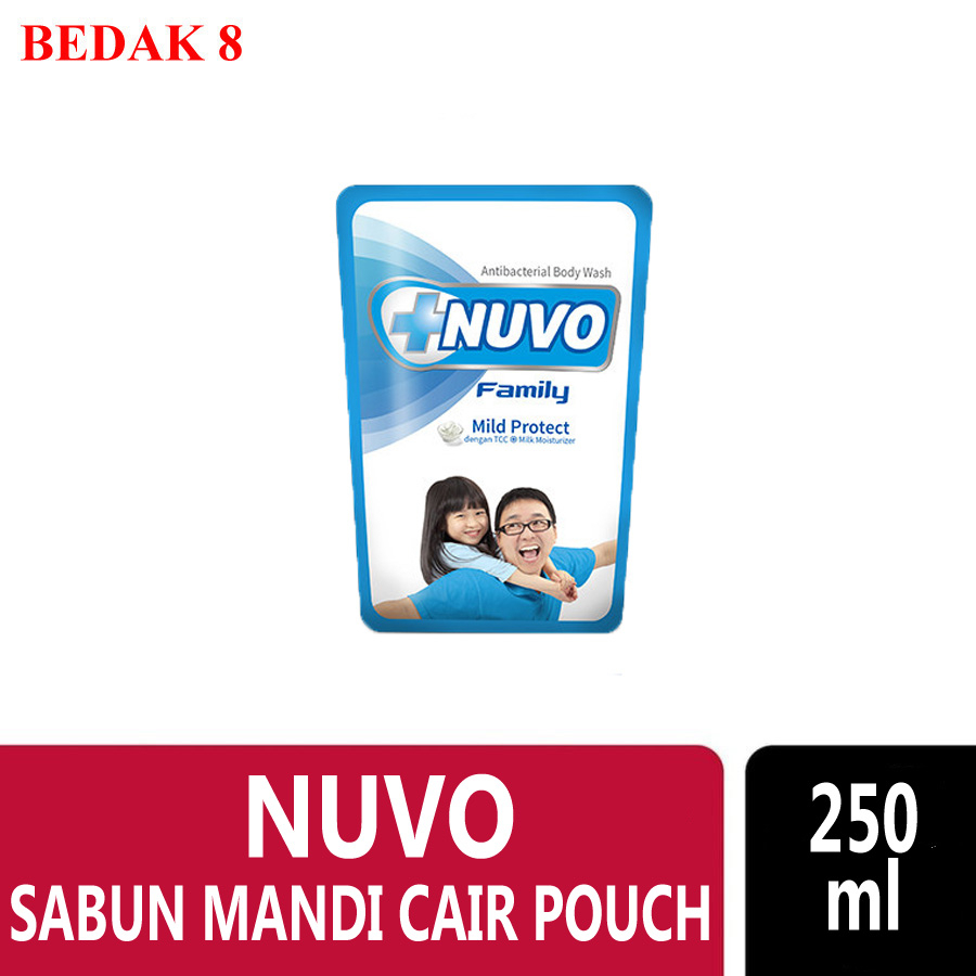 Nuvo Sabun Mandi Cair Pouch 250ml/ Nuvo Body Wash Refil 250ml