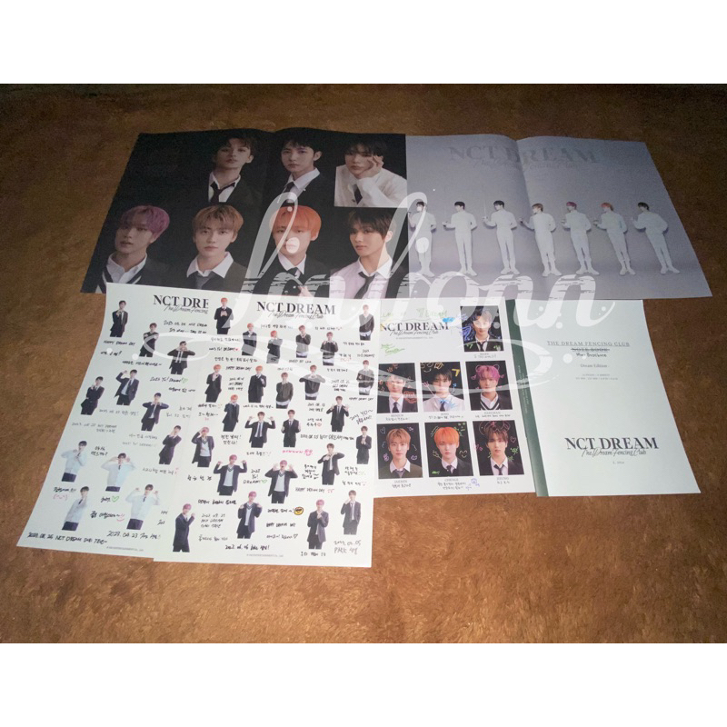 Sharing SG23 Seasons Greetings NCT Dream Sticker Set Mini Brochure Fencing Club Document Folded Post