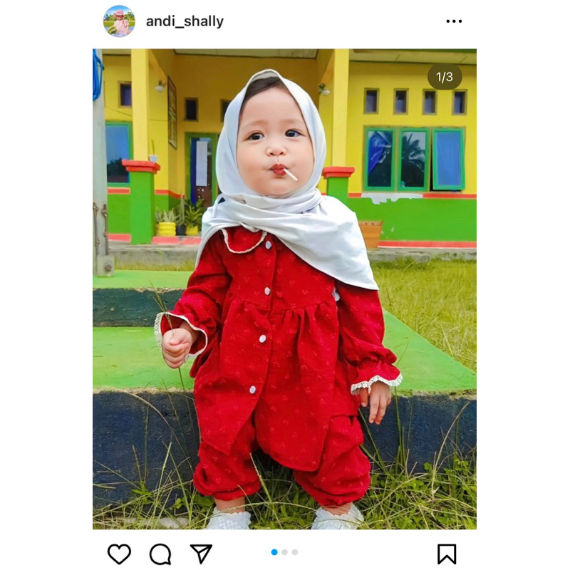 Setelan Baby Setelan anak perempuan Poppi/Bubble Gum One Set Crinkled Uragiri baju anak perempuan baju bayi perempuan setelan one set bayi rayon flowy  1 2 3 tahun