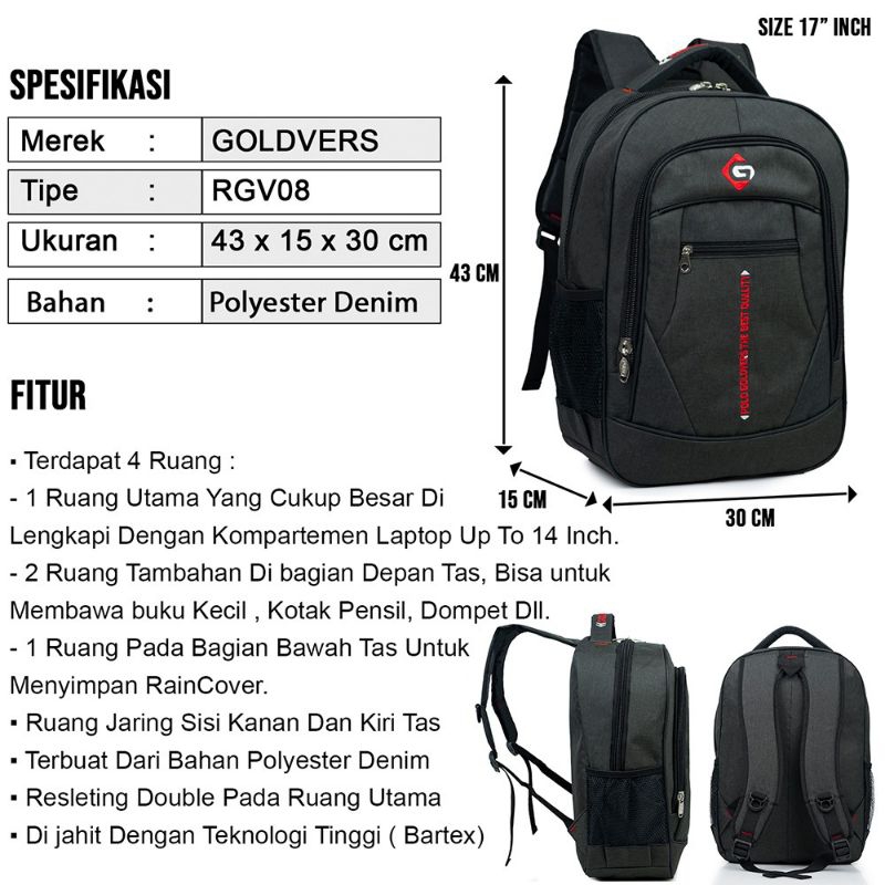 Tas ransel polo laptop