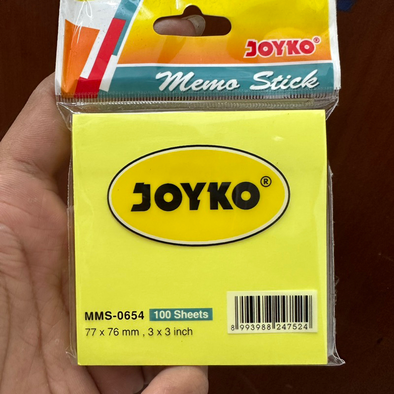 

Memo sticky notes JOYKO MMS-0654 ( isi 100 sheets ) bahan kertas
