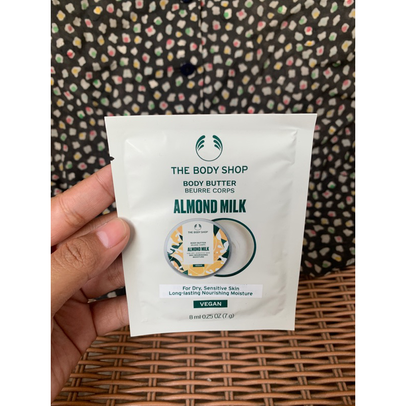 Jual The Body Shop Original Sampel / Sample Almond Milk Body Butter 8ml