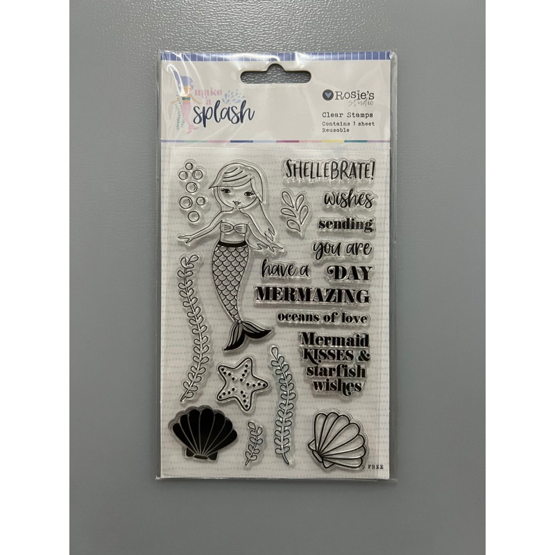 

[Preloved] Rosie’s Studio - Clear Transparent Silicone Stamps - Mermaid