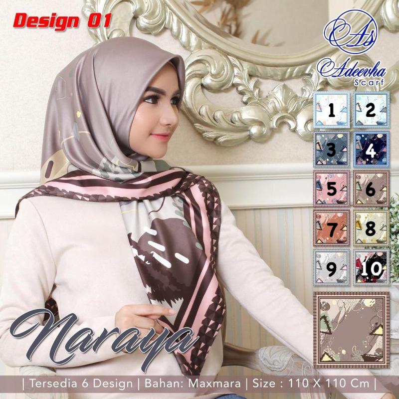 SEGIEMPAT NARAYA MOTIF by Adeevha Scarf