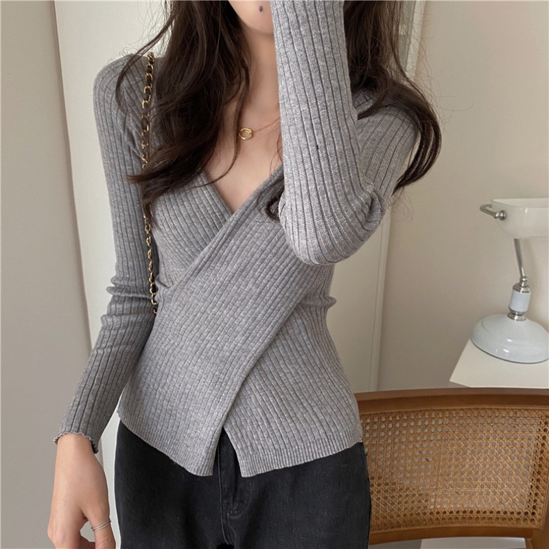 ATASAN WANITA KNIT LONG SLEEVE IMPORT MX718