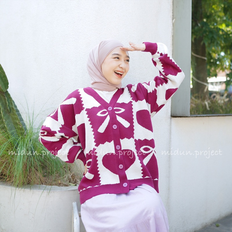 MISKA CARDY | CARDIGAN MOTIF PREMIUM