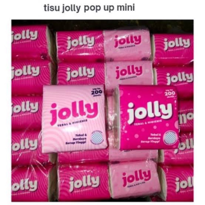 Tissue Tissu Tisu JOLLY POP UP 1 ball (10 pcs x 200 sheet)