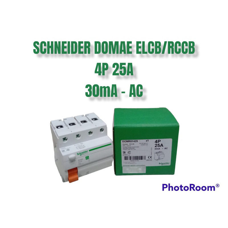 SCHNEIDER DOMAE ELCB/RCCB 4P 25A 30mA- AC DOMR01425