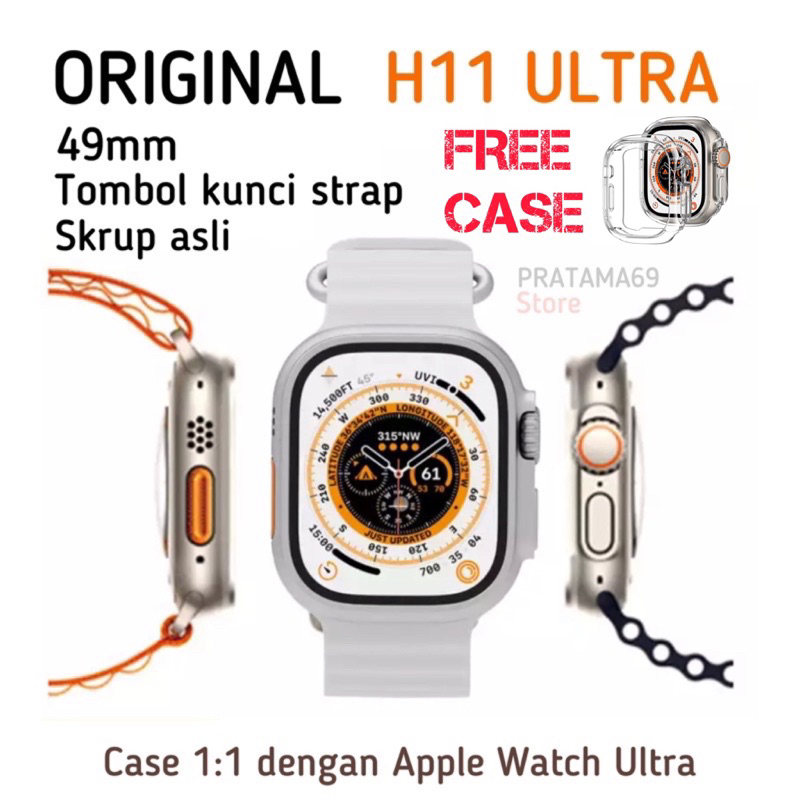 Jual NEW H11 ULTRA Watch 8 Smartwatch 49mm Case 11 dengan Iwatch Ultra