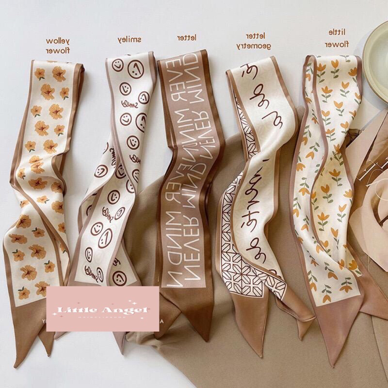 Syal Satin Korea Scarf Premium Wanita Temperamen