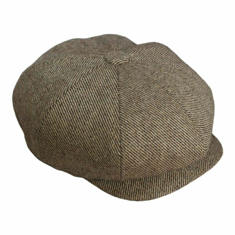 PREMIER Newsboycap Wool Tweed Krem Topi klasik Peaky Blinders