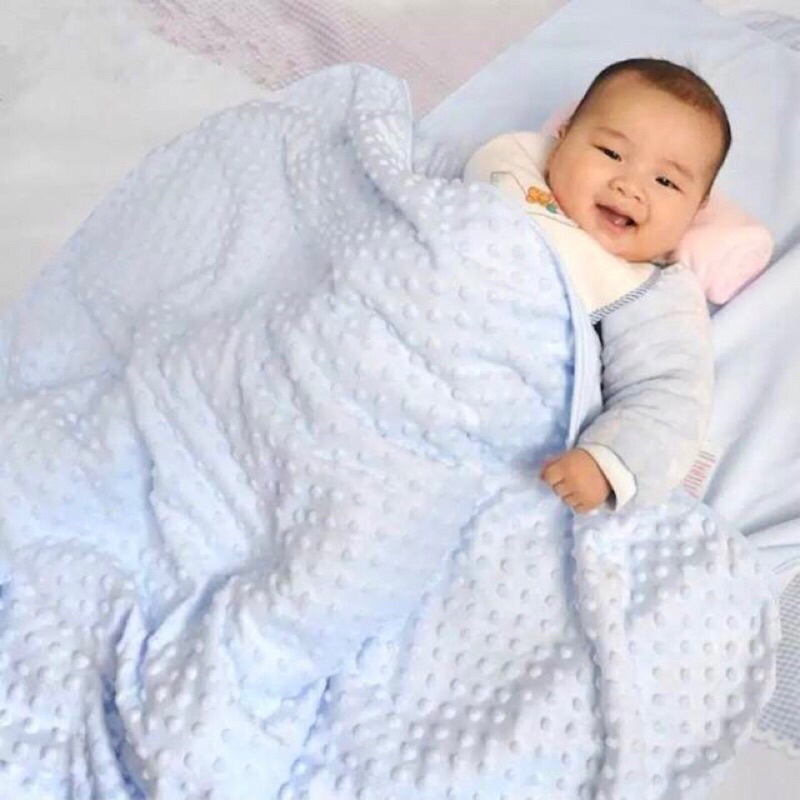 SELIMUT BAYI POLOS BLANKET FLEECE DOT NYAMAN DAN LEMBUT DI KULIT BAYI HARGA MURAH BANJARMASIN KALIMANTAN | RUMIFY