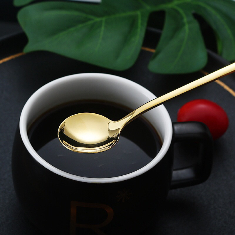 SENDOK TEH SENDOK KOPI GAGANG PANJANG SUS 304 STAINLESS STEEL FOOD GRADE / COFFEE SPOON PREMIUM QUALITY/ SENDOK DESSERT BULAT KOREA