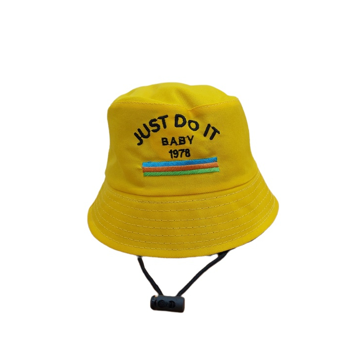 BUCKET HAT TALI ANAK  BORDIR JUST DO IT LAKI PEREMPUAN USIA 2-7 TAHUN KUALITAS PREMIUM