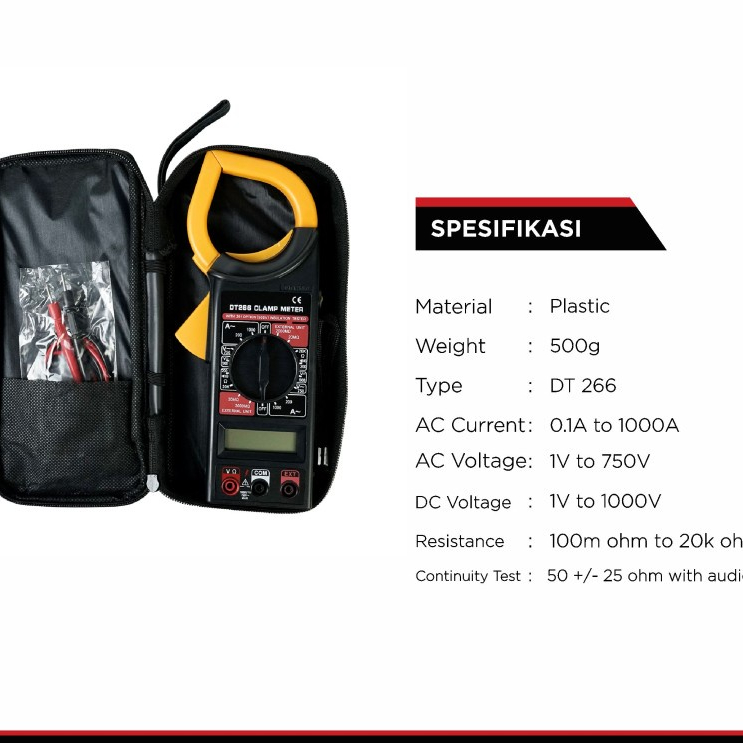 Tang Ampere Digital DT 266 | Clamp Meter DT 266