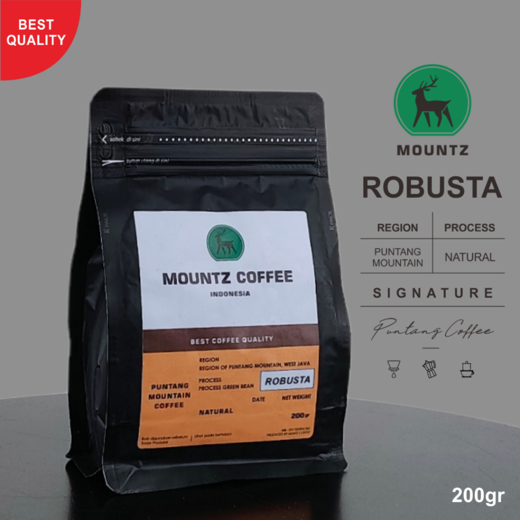 

Kopi Espresso Robusta Natural 200gr | Puntang