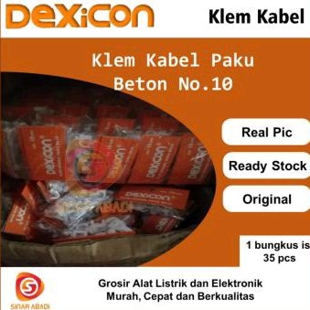 Klem Kabel No 10mm + Paku Beton DEXICON Kemasan Plastik