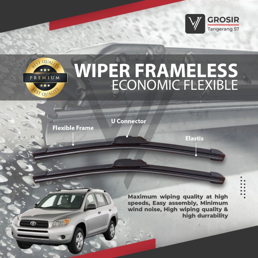 WIPER Toyota RAV 4 Rav4 2006-2012 FRAMELESS 2 PCS