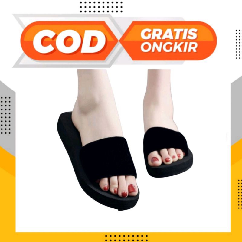 CTS Sandal wanita kokop datar andin bulu 02