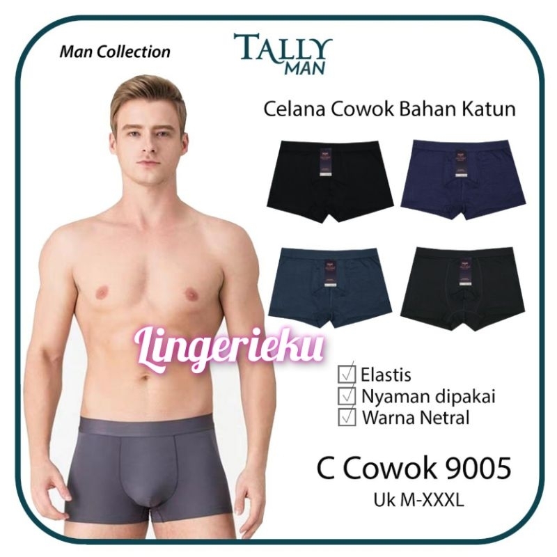 Tally 9005 CD Celana Dalam Boxer Pria Dewasa Bahan Katun Spandeks