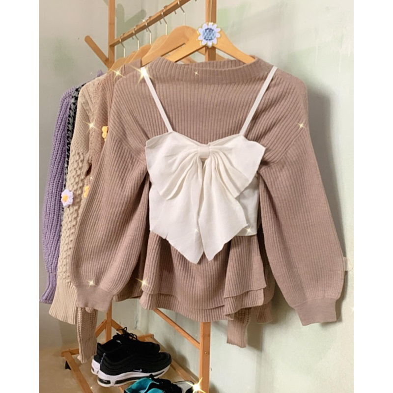 Cardigan motif ketupat