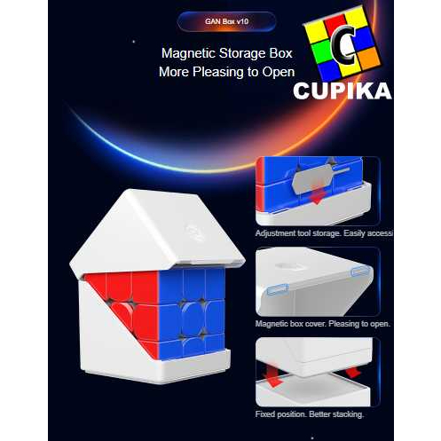 Rubik 3x3 Gan 13 M PRO Maglev magnetic stickerless 3x3x3 original - FROSTED