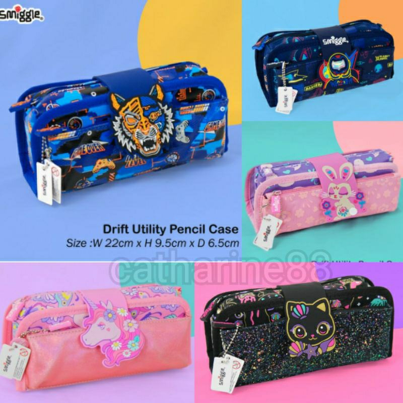 

Tempat Pensil Smiggle Lipat Unicorn Sequin Moon Space Galaxy Pencil Case Rabbit Bunny Tiger Cat