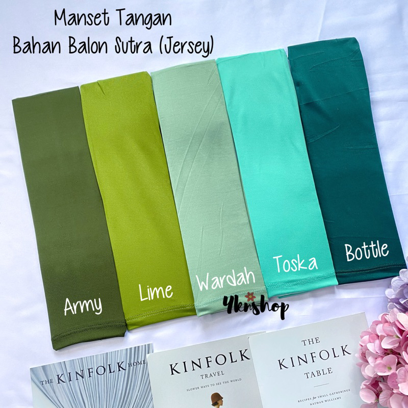 [Part 2] Manset Tangan bahan Balon Sutra/Jersey(Licin)