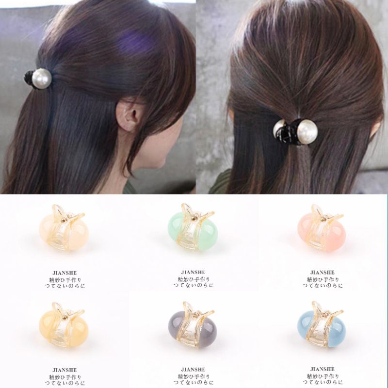 Jepit Rambut Korea Pearl Aksen Mutiara 3cm Aksesoris Rambut Wanita Hair Claw Clips