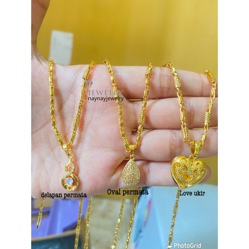 Kalung koin bambu motif terbaru / warna 24k