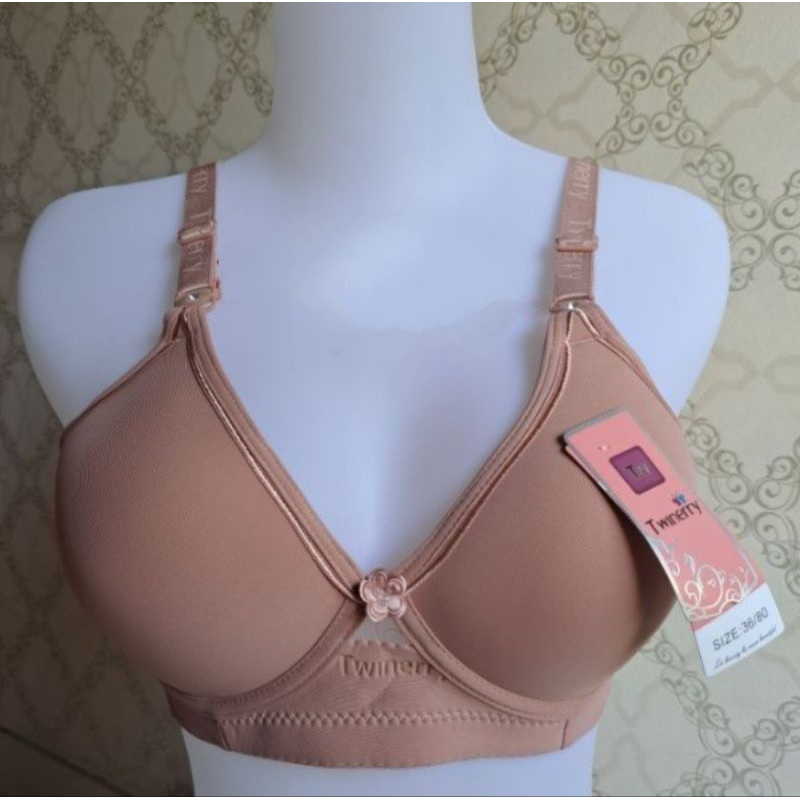 BH Wanita Twenerry B5 Busa Tipis Tampa Kawat size 36-42/ Bra Wanita Sexy kancing 3 Kualitas Import/bra wanita tampa kawat