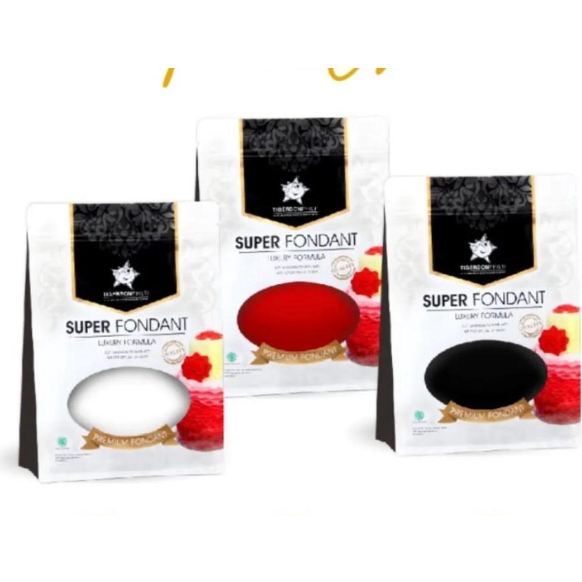 

fondant warna super red / black hiasan kue repack