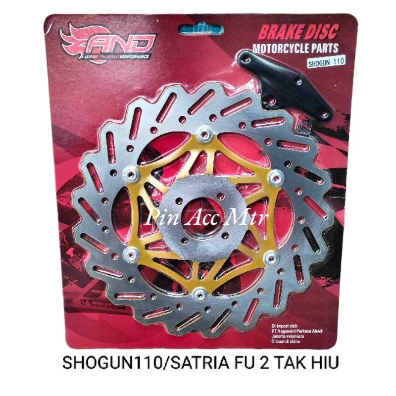 PIRINGAN DISC CAKRAM DEPAN VARIASI MODEL PSM 300MM PLUSE BREKET MOTOR SHOGUN 110 / SATRIA FU 2 TAK HIU/Suzuki Thunder 125/CEKUNG