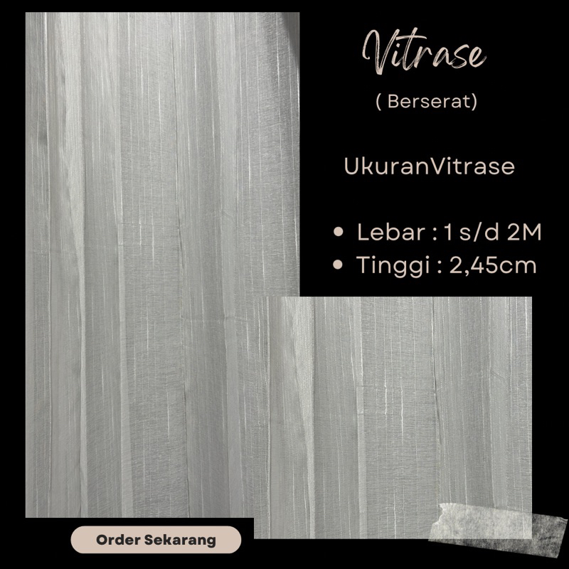 VITRASE PUTIH SERAT - KAIN DALAMAN HORDENG - VITRASE MURAH - VITRASE PUTIH - HORDENG DALAM