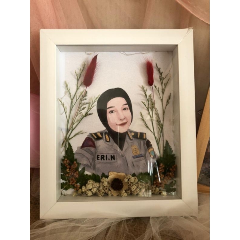 FLOWER IN FRAME LAMPU 3D KADO