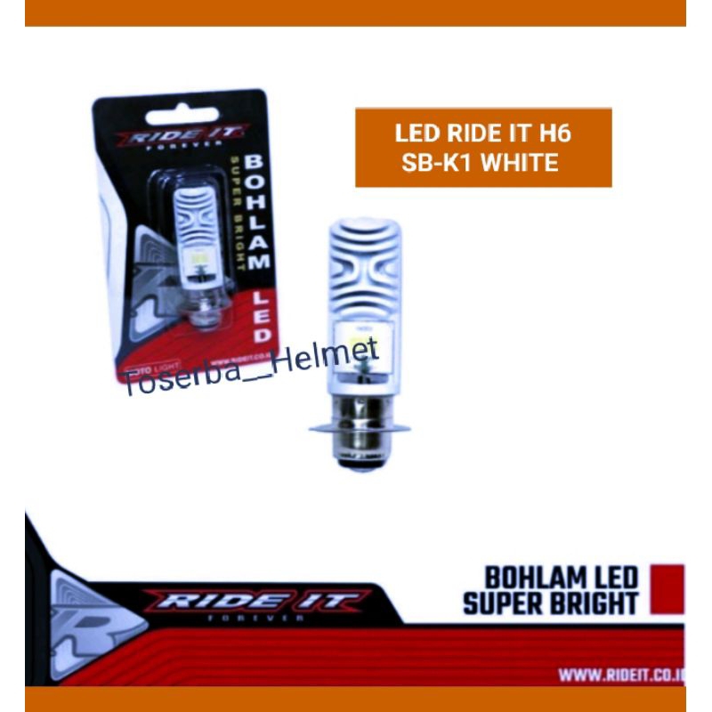 Lampu Depan Motor Bebek Matic Ride It Led H6 SB-K1 WHITE Universal