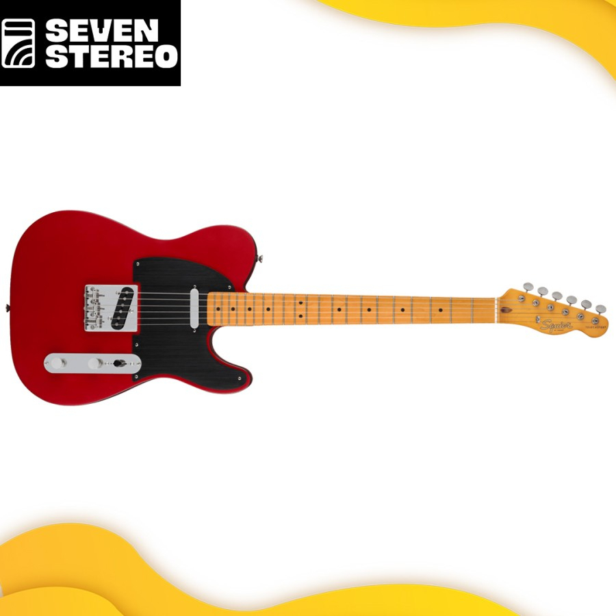 Squier 40th Anniversary Telecaster Vint Maple FB Satin Dakota Red