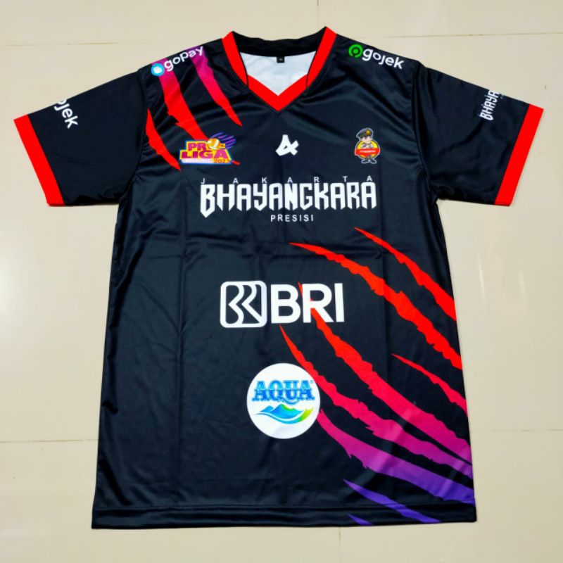 jersey volly full printing/baju lengan pendek proliga/jersey stin bin, jakarta bhayangkara dan bin s