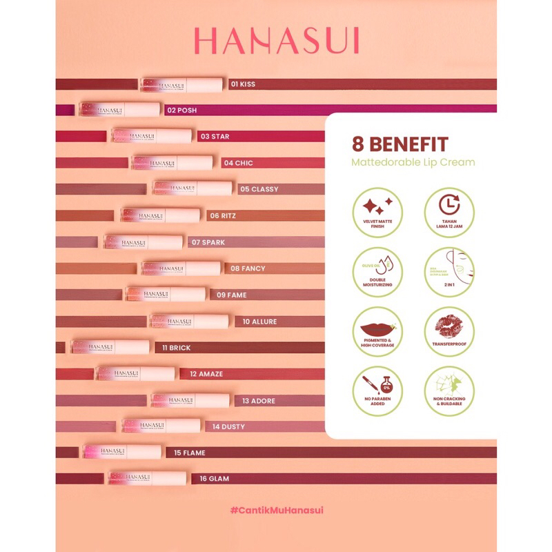 HANASUI MATTEDORABLE LIP CREAM