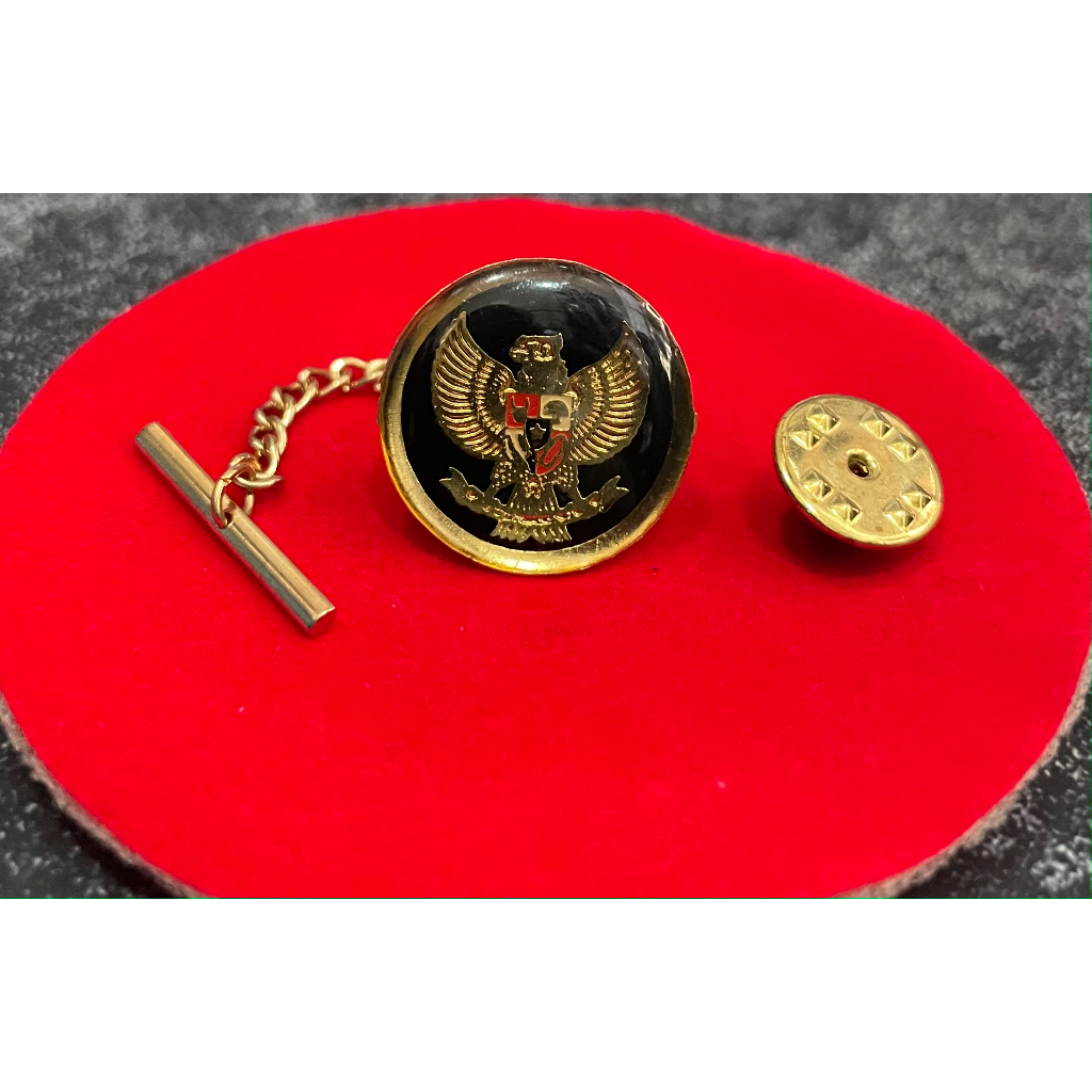 Pin Kerah Garuda Bulat (Hitam) - Pin Garuda - Lencana Kerah Garuda
